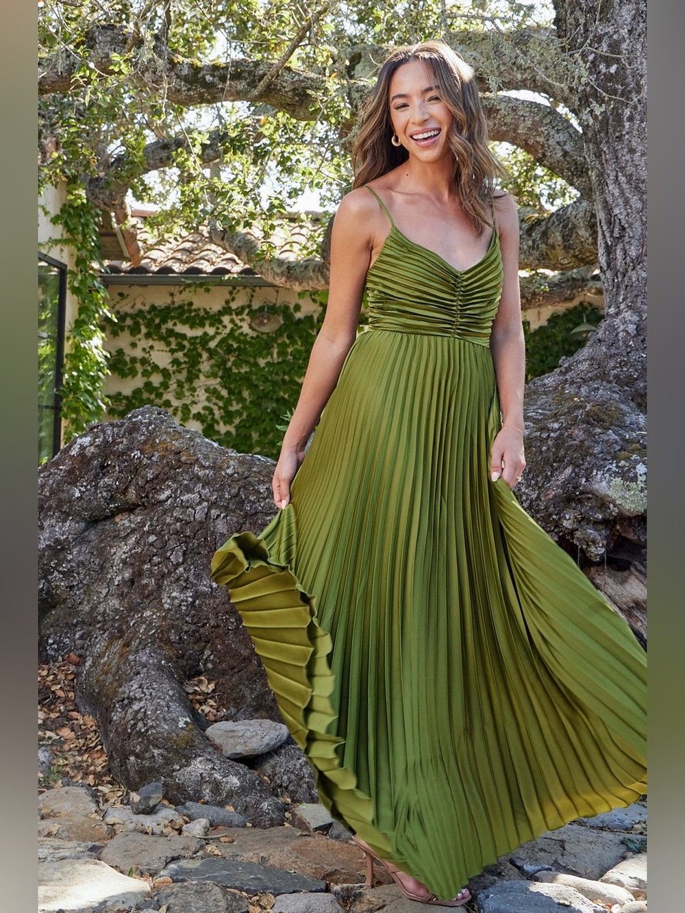 PETAL & PUP NAIRA PLEATED MAXI DRESS - SIZE 0 B3092